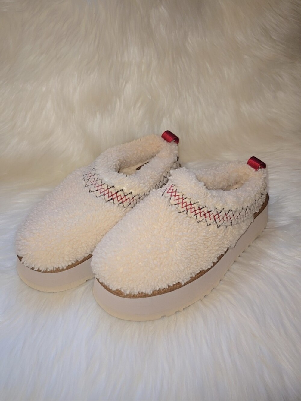 UGG Tazz Platform Braid Slip-On Shoes - Natural Original Price $140
